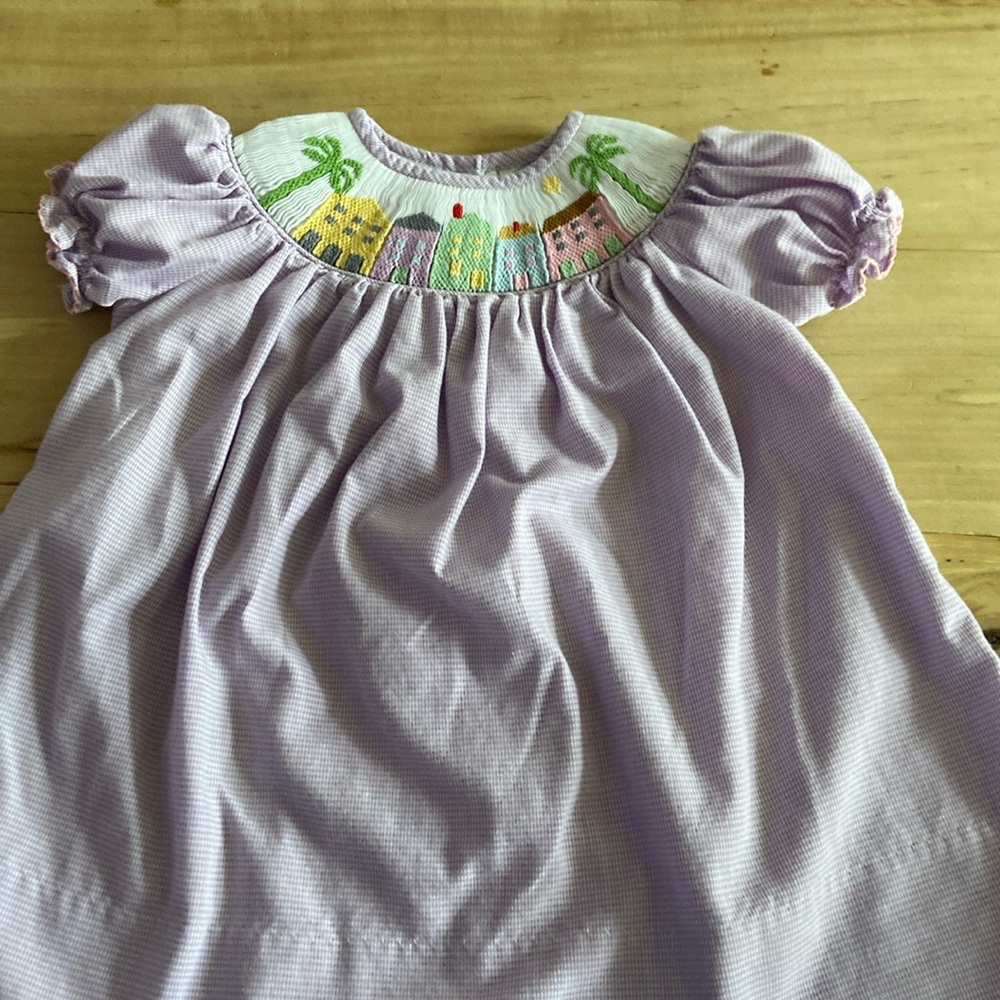 Girls smocked dress
